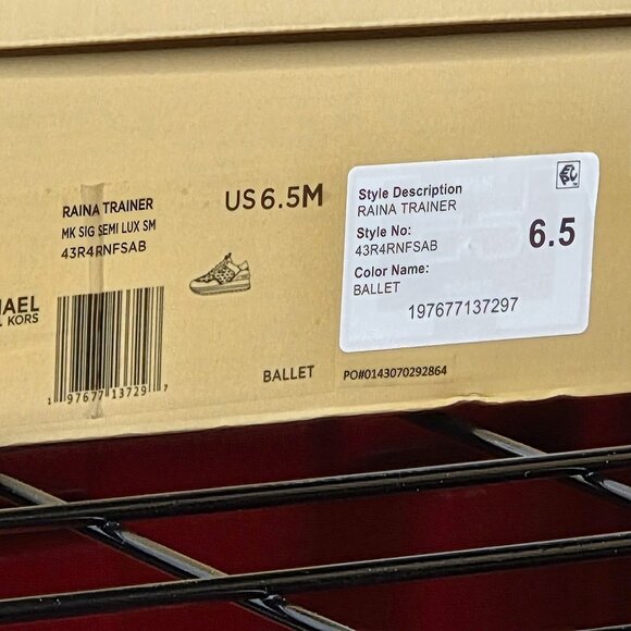 NWT Michael Kors Women's Raina Trainer Running Sneakers - Ballet Pink - Picture 6 of 7